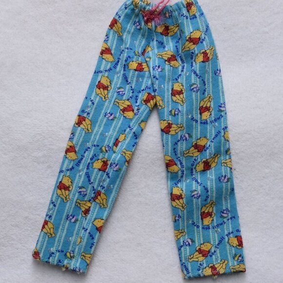 Vintage Mattel Barbie Doll Winnie the Pooh Replacement Pajama Pants PJ Disney - Picture 1 of 7